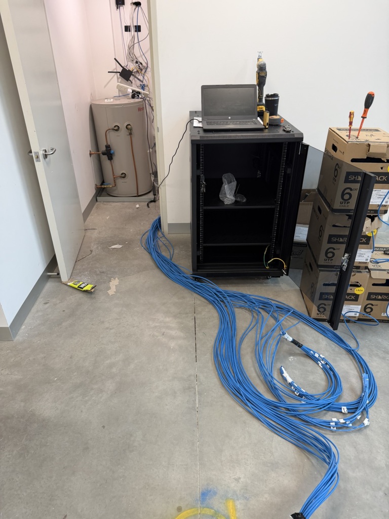 Network rack installation Melbourne warehouse