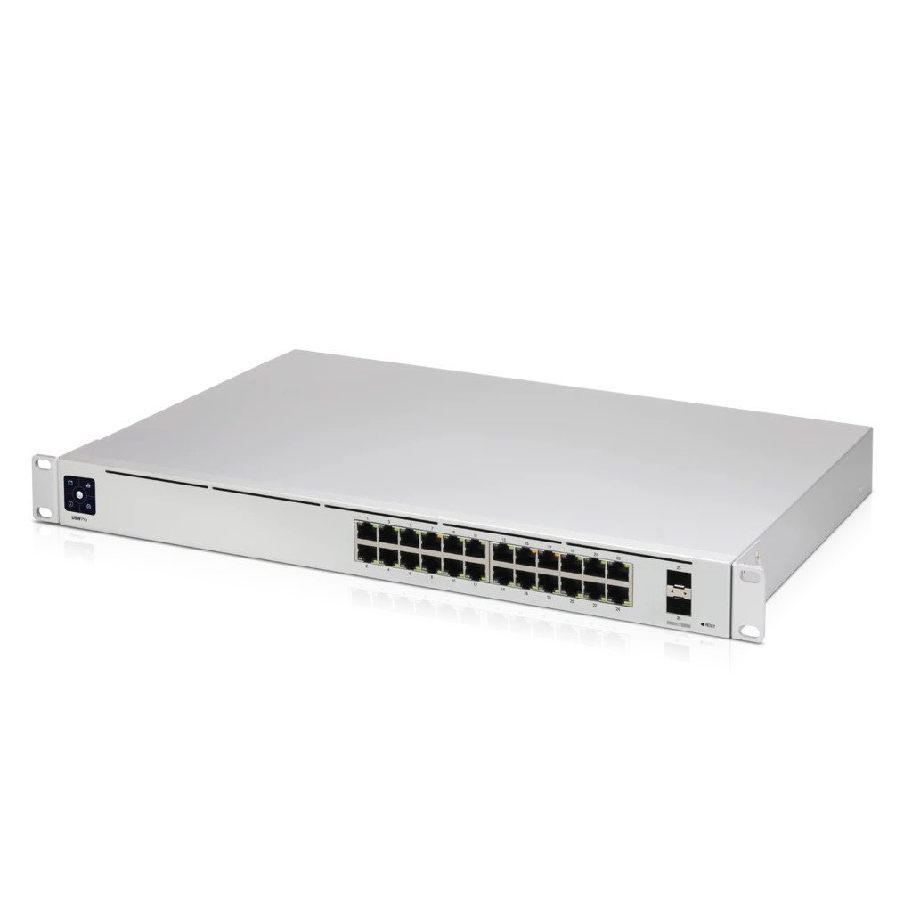 UniFi 24-port Switch with (24) Gigabit RJ45 Ports and (2) 10G SFP+